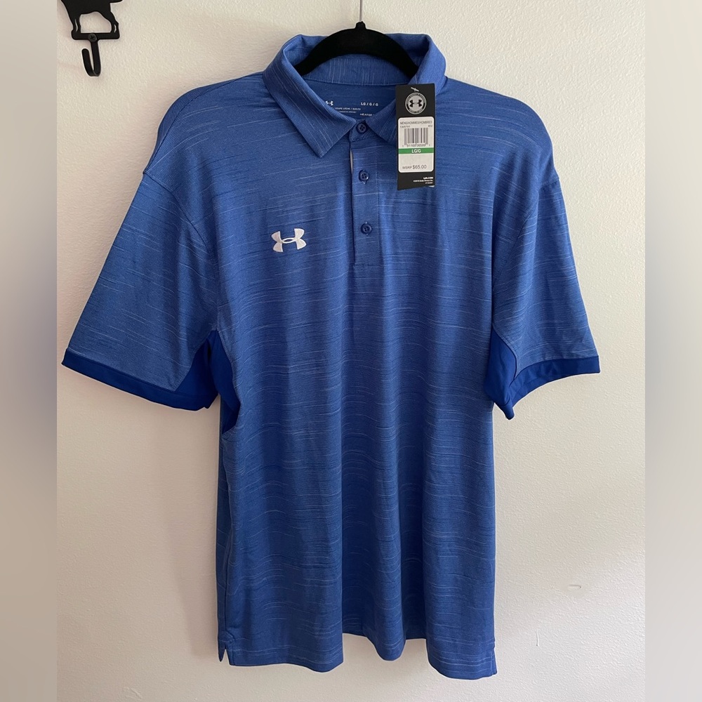 Under armour golf tech polo blue